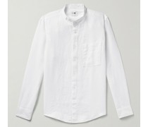 Eddie Grandad-Collar Linen Shirt