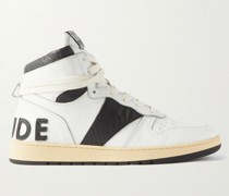 Rhecess High-Top-Sneakers aus Leder mit Distressed-Details in Colour-Block-Optik