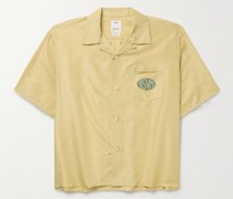 Crosby Hemd aus Seide mit Logoprint und wandelbarem Kragen