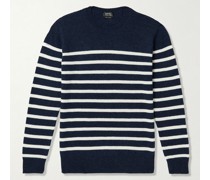 Travis Striped Wool and Cotton-Blend Sweater