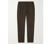 Fishtail schmal zulaufende Hose aus Leinen