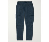 Jay schmal zulaufende Cargohose aus Lyocell-Twill mit Kordelzug