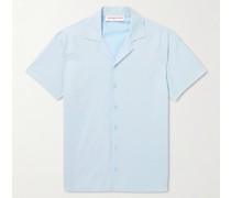 Travis Slim-Fit Camp-Collar Cotton and Lyocell-Blend Shirt