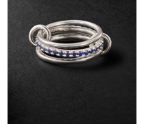 Petunia Bleu Ring aus Sterlingsilber mit Saphiren