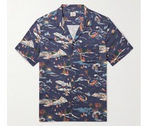 Hemd aus bedrucktem LENZING™ ECOVERO™ mit Reverskragen