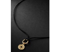 Gold and Cord Pendant Necklace