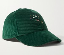 Baseballkappe aus Baumwollcord mit Stickereien