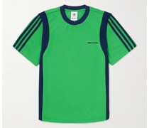 + Wales Bonner T-Shirt aus recyceltem Stretch-Jersey mit Streifen aus Webband