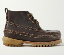 Kanawa Mid-Folk Waxed-Leather Boots