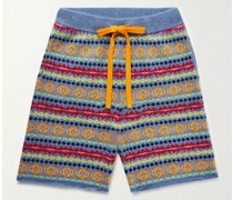 Shorts aus Kaschmir mit Fair-Isle-Muster