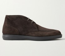 York Chukka-Stiefel aus Veloursleder mit Lederbesatz