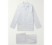 Kelburn gestreifter Pyjama aus Baumwollflanell