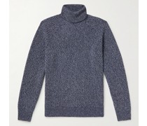 Ribbed Virgin Wool, Cashmere and Silk-Blend Rollneck Sweater