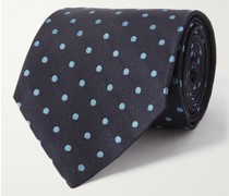 Krawatte aus Seiden-Jacquard mit Punkten, 8 cm
