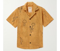 Tattoo Hemd aus Baumwollfrottee mit Jacquard-Muster