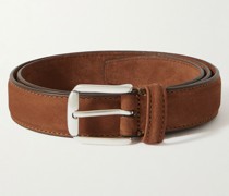 Gürtel aus Nubukleder, 3 cm