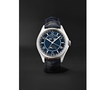 Fiftysix Automatic Complete Calendar 40 mm Uhr aus Edelstahl mit Alligatorlederarmband, Ref.-Nr. 4000E/000A-B548