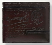 Makore Neo Taglio Scritto aufklappbares Portemonnaie aus Venezia-Leder
