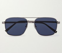 Aviator-Style Ruthenium Sunglasses