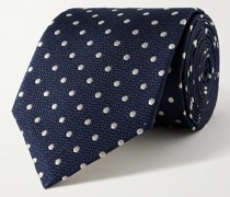 Pickwick Krawatte aus Seiden-Jacquard mit Punkten, 7,5 cm