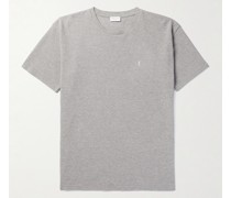 T-Shirt aus Piqué aus einer Baumwollmischung mit Logostickerei