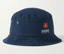 Appliquéd Logo-Embroidered Cotton-Canvas Bucket Hat