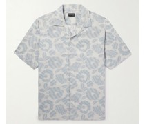 Hemd aus einer Baumwoll-Lyocell-Mischung mit Blumenprint und wandelbarem Kragen