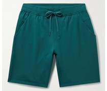 City Sweat gerade geschnittene Shorts aus Jersey mit Kordelzugbund