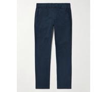 Gerade geschnittene Chino aus Baumwoll-Twill in Stückfärbung