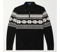 Printed Cotton-Jersey Half-Zip Sweatshirt