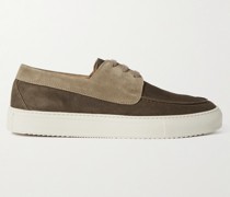 Larry Two-Tone Regenerated Suede by evolo® Boat Shoes