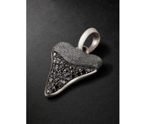 Shark Tooth Anhänger aus Silber mit Diamanten