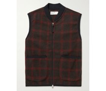 Arden Slim-Fit Checked Brushed Woven Gilet