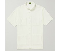 Marquez Spread-Collar Cotton-Blend Terry Shirt