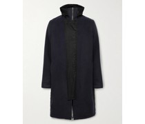 Panelled Virgin Wool-Blend and Shell Hooded Down Parka