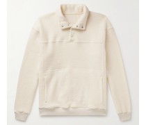 Sweatshirt aus „MegaFleece“-Material mit kurzer Knopfleiste