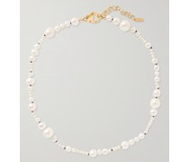 Micah Perlenkette mit vergoldeten Details