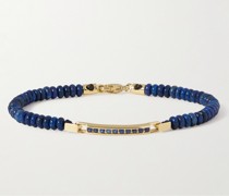 Armband mit Lapislazuli und Details aus Gold und Saphiren