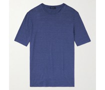 T-Shirt aus Stretch-Leinen-Jersey