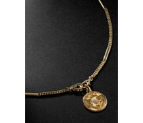 Strength Sister Hook Gold Diamond Pendant Necklace