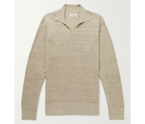 Pullover aus einer Leinen-Baumwollmischung mit Polokragen