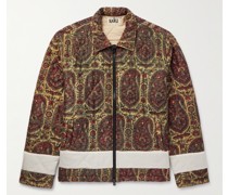 Steppjacke aus Seide mit Print