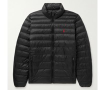 Logo-Embroidered Quilted Padded Recycled Nylon Jacket
