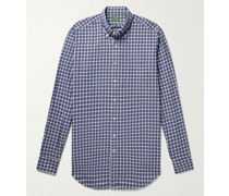 Kariertes Hemd aus gebürstetem Baumwoll-Twill