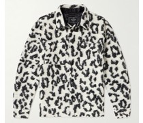 Dreamy Hemdjacke aus Jacquard-Strick mit Leopardenprint