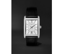 Carrée Automatic 33.3mm Stainless Steel and Leather Watch, Ref. No. FC-303S4C6