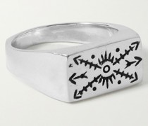 Apollo Engraved Sterling Silver Ring