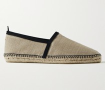 Paul Espadrilles aus Leinen-Canvas mit Velourslederbesatz