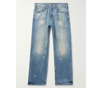Blossom gerade geschnittene Jeans mit Stickereien