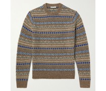 Pullover aus einer Donegal-Wollmischung mit Fair-Isle-Muster